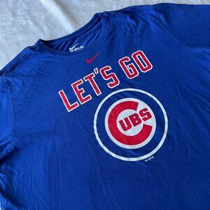 Chicago Cubs The Nike T-Shirt Mens XXL Royal Blue Lets Go Cubs